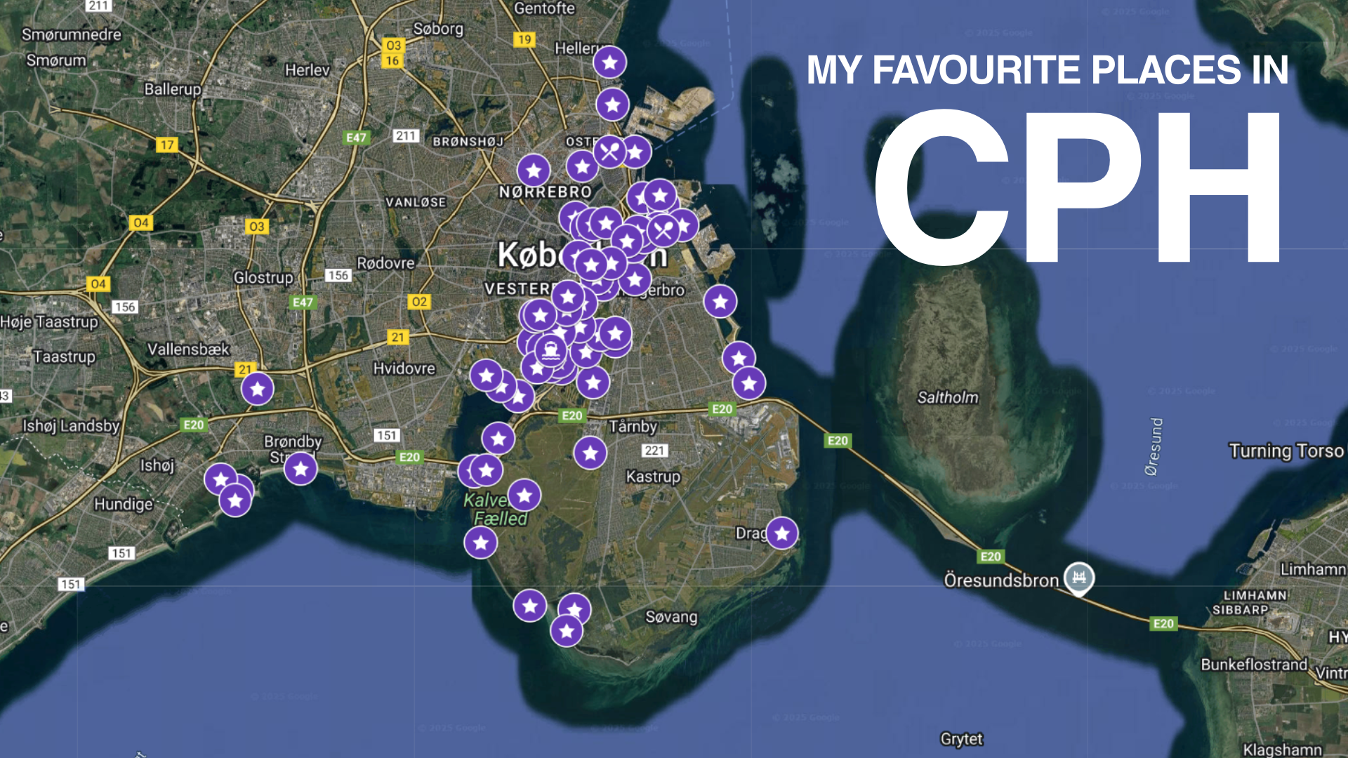 Copenhagen Map - map of my favourite places in the Danish Capital